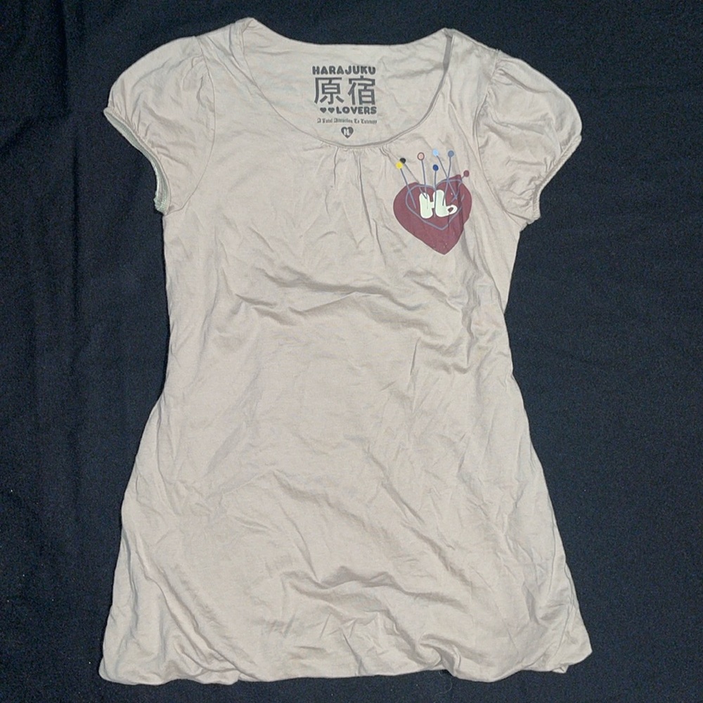 New Gwen Stefani Harajuku Lovers Pattern Tunic Little Girls Short Sleeve 12